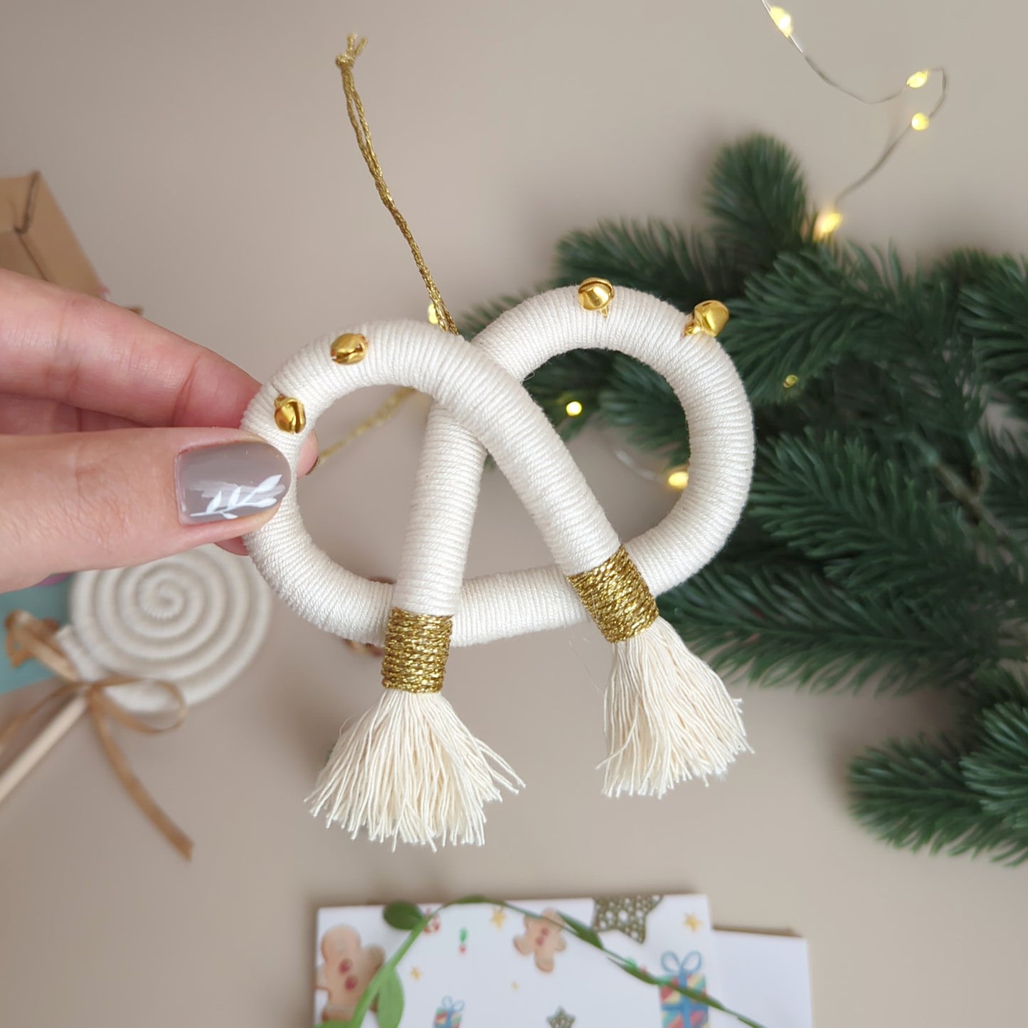 Pretzel Christmas Ornament