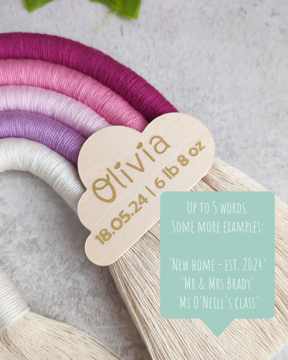 'The Classic' - Handmade Rainbow Wall Hanging