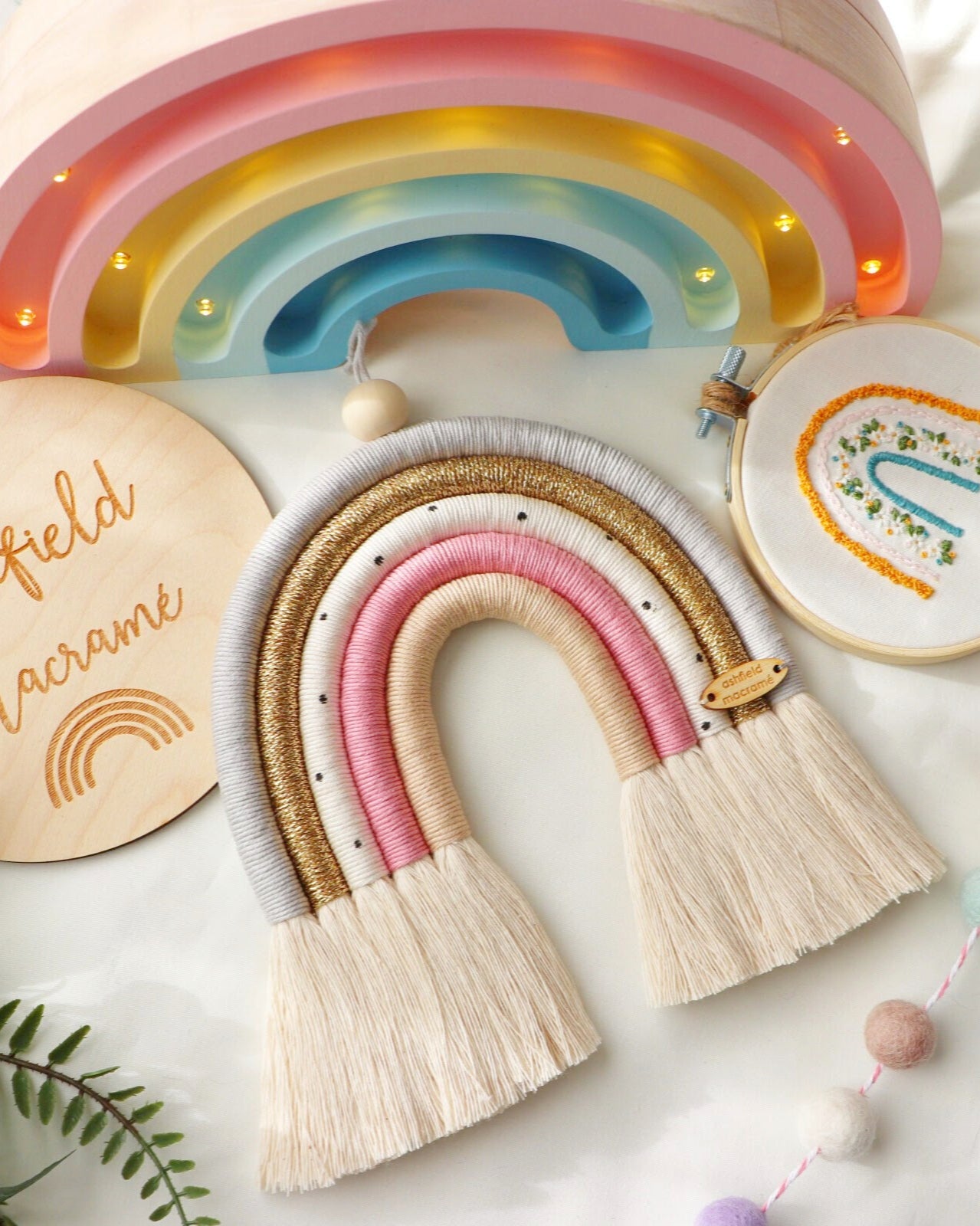 'Polka Dots' Rainbow Wall Hanging