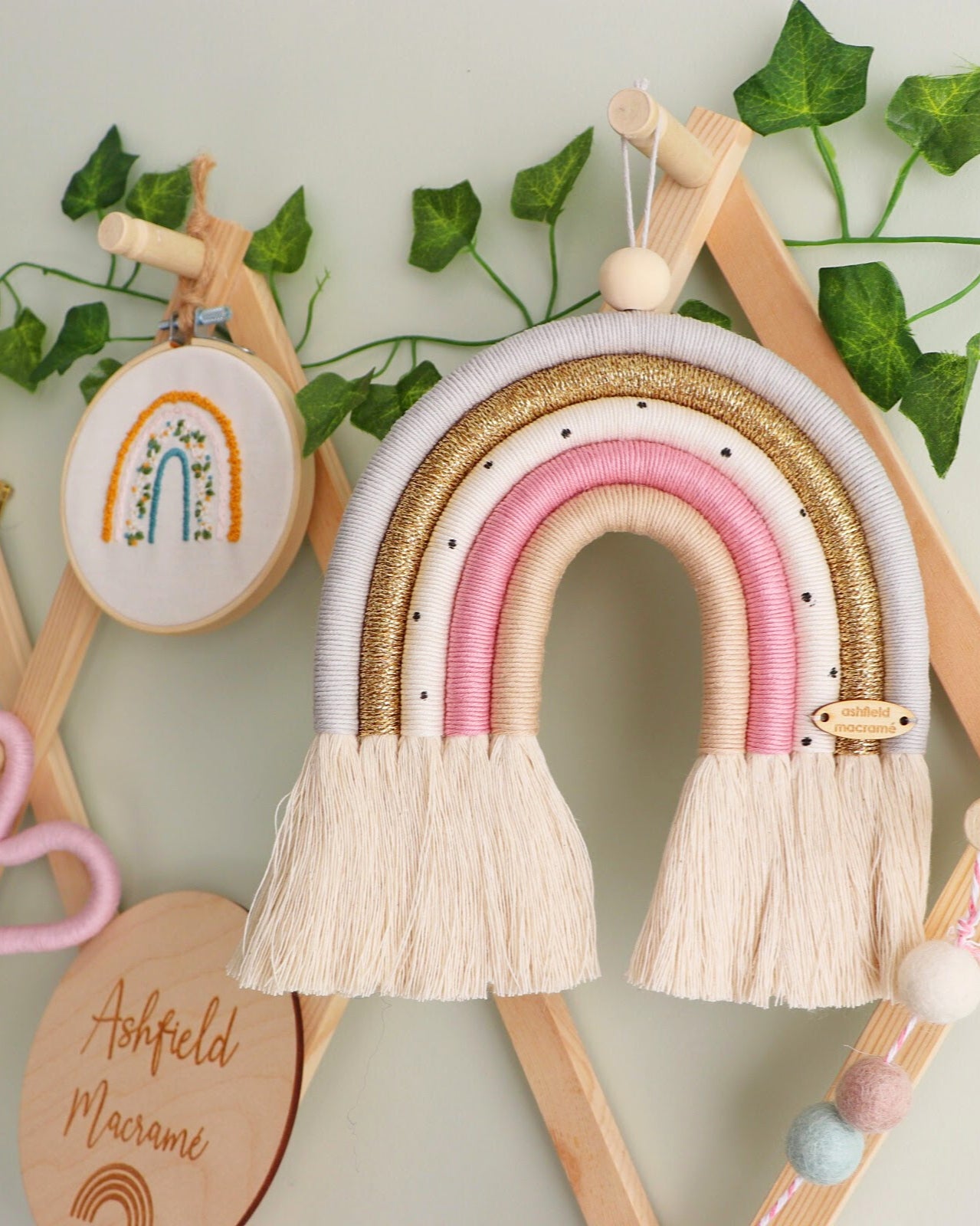 'Polka Dots' Rainbow Wall Hanging