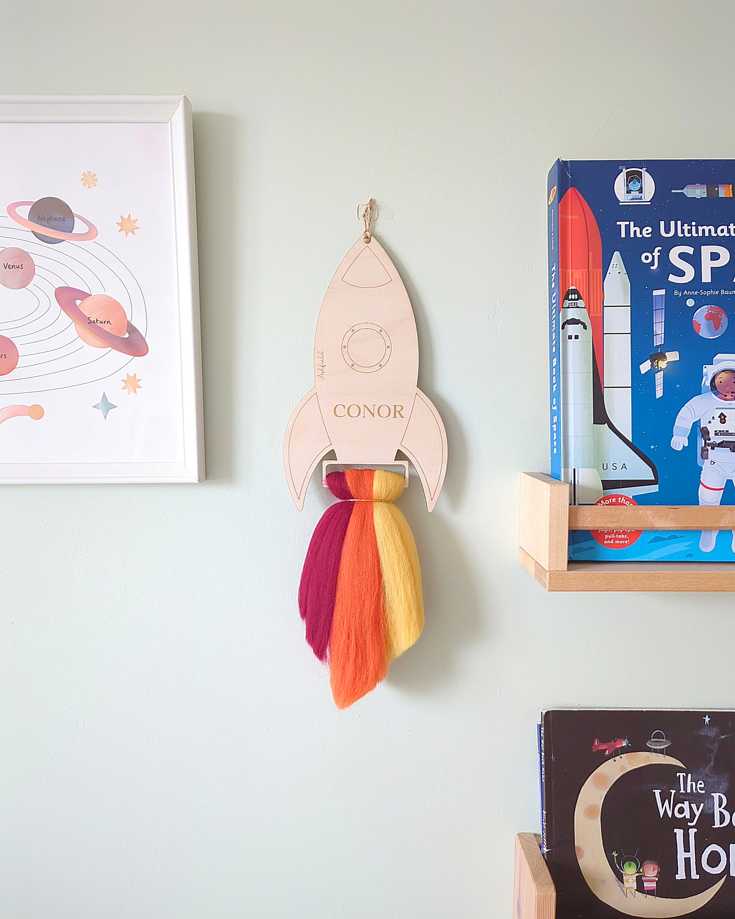 Rocket Wall Hanging | Wood + Yarn