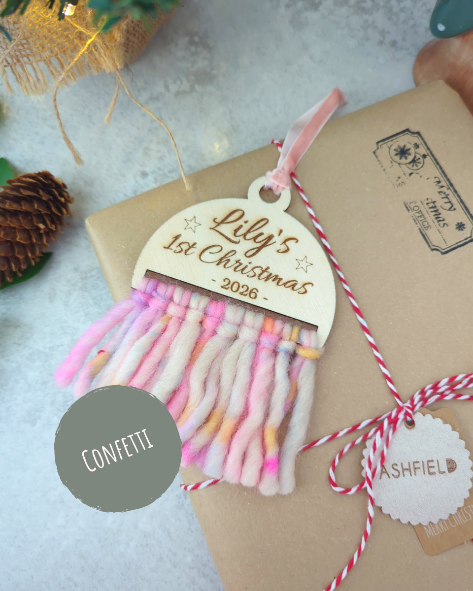 - WOODEN BAUBLE - 🧶Personalised