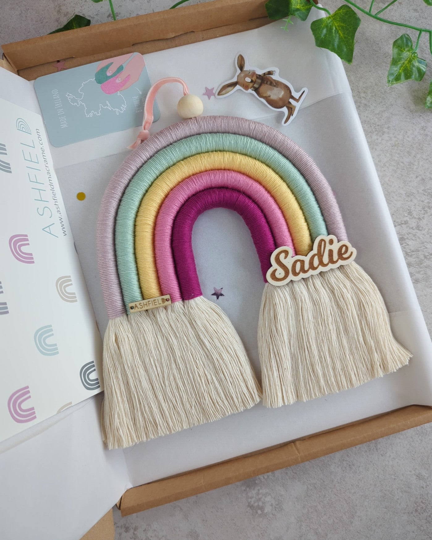 'Berry Kiss' Rainbow Wall Hanging