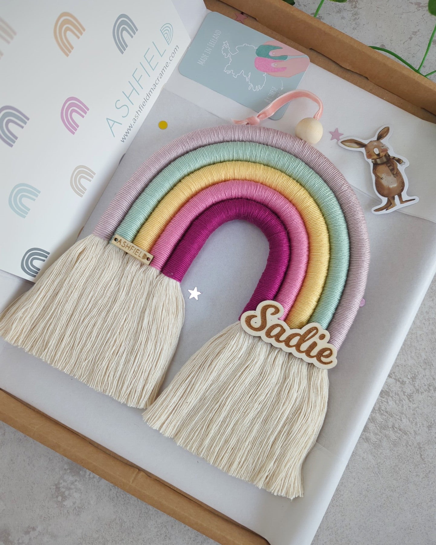 'Berry Kiss' Rainbow Wall Hanging