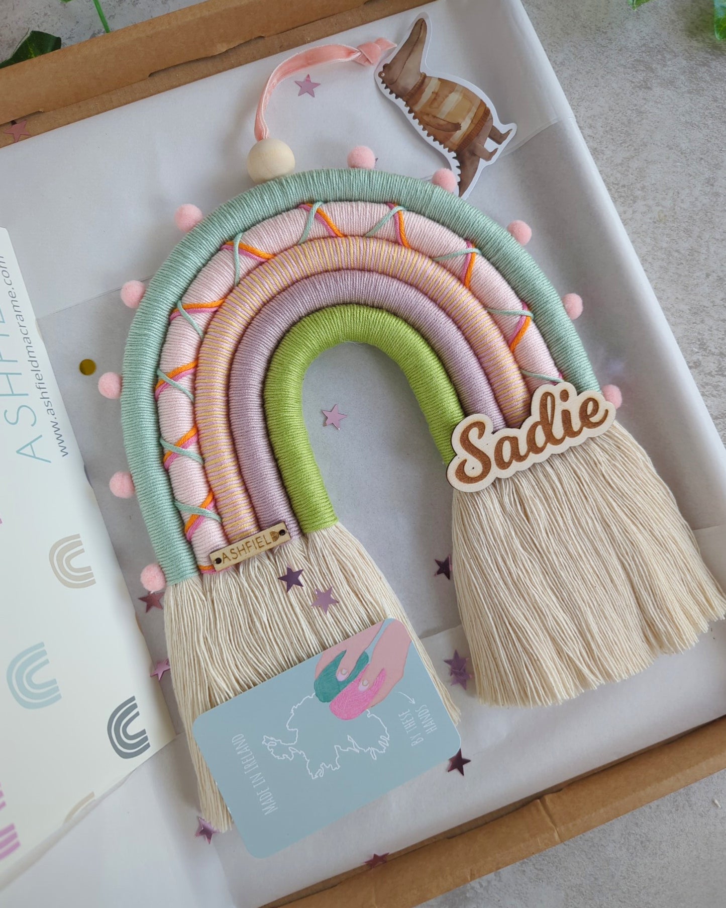 'Confetti Skies' Rainbow Wall Hanging