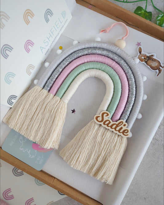 'Pink Cloud' Rainbow Wall Hanging