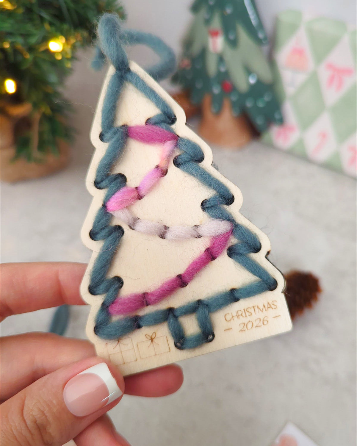 DIY KIT - Stitch your Christmas Tree Decoration - Set of 2