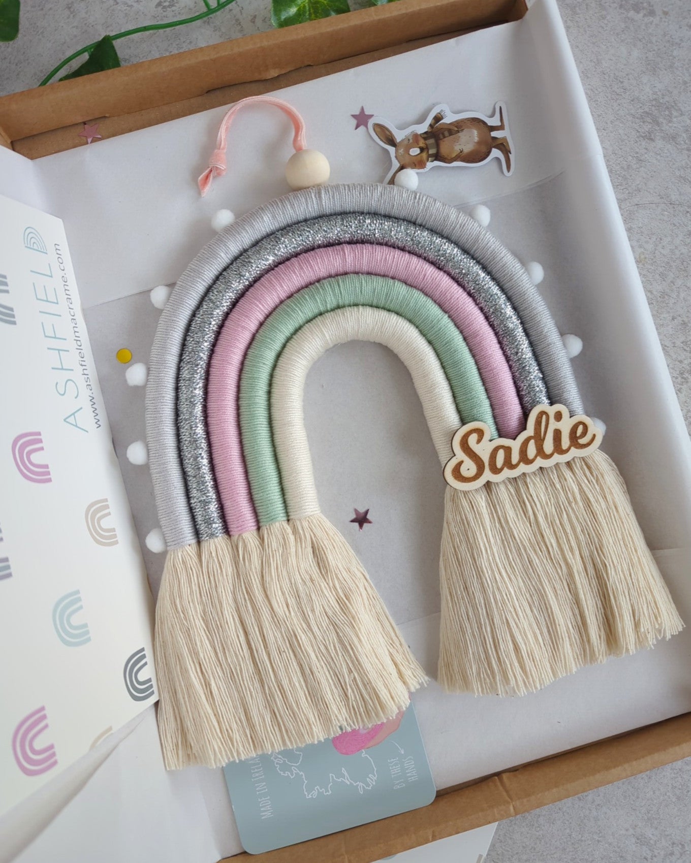 'Pink Cloud' Rainbow Wall Hanging