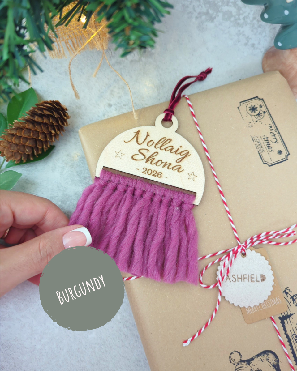- WOODEN BAUBLE - 🧶Personalised