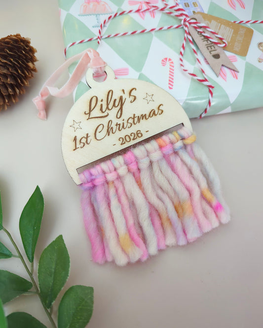 - WOODEN BAUBLE - 🧶Personalised