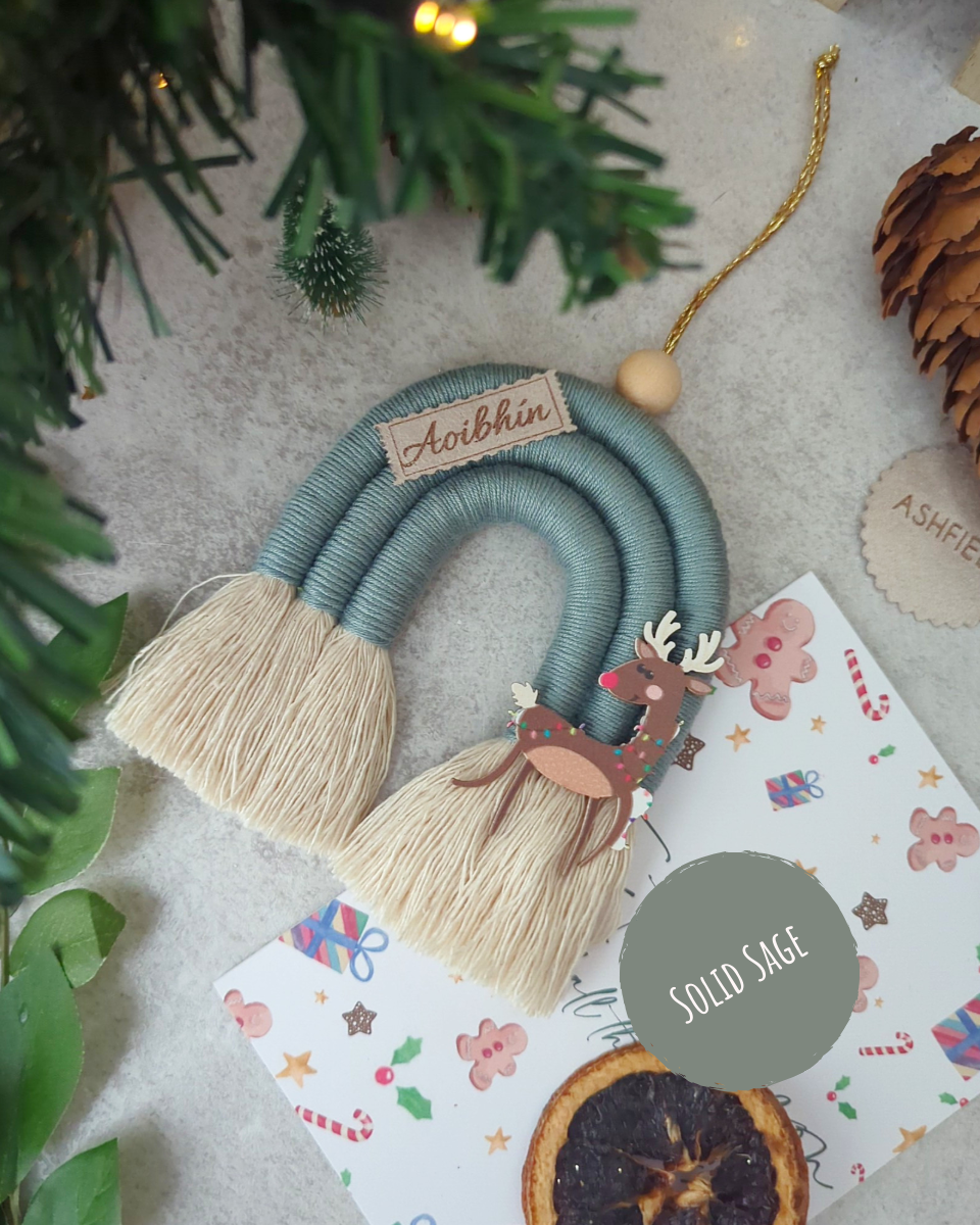 - LARGE RAINBOW ORNAMENT - 🦌 Personalised
