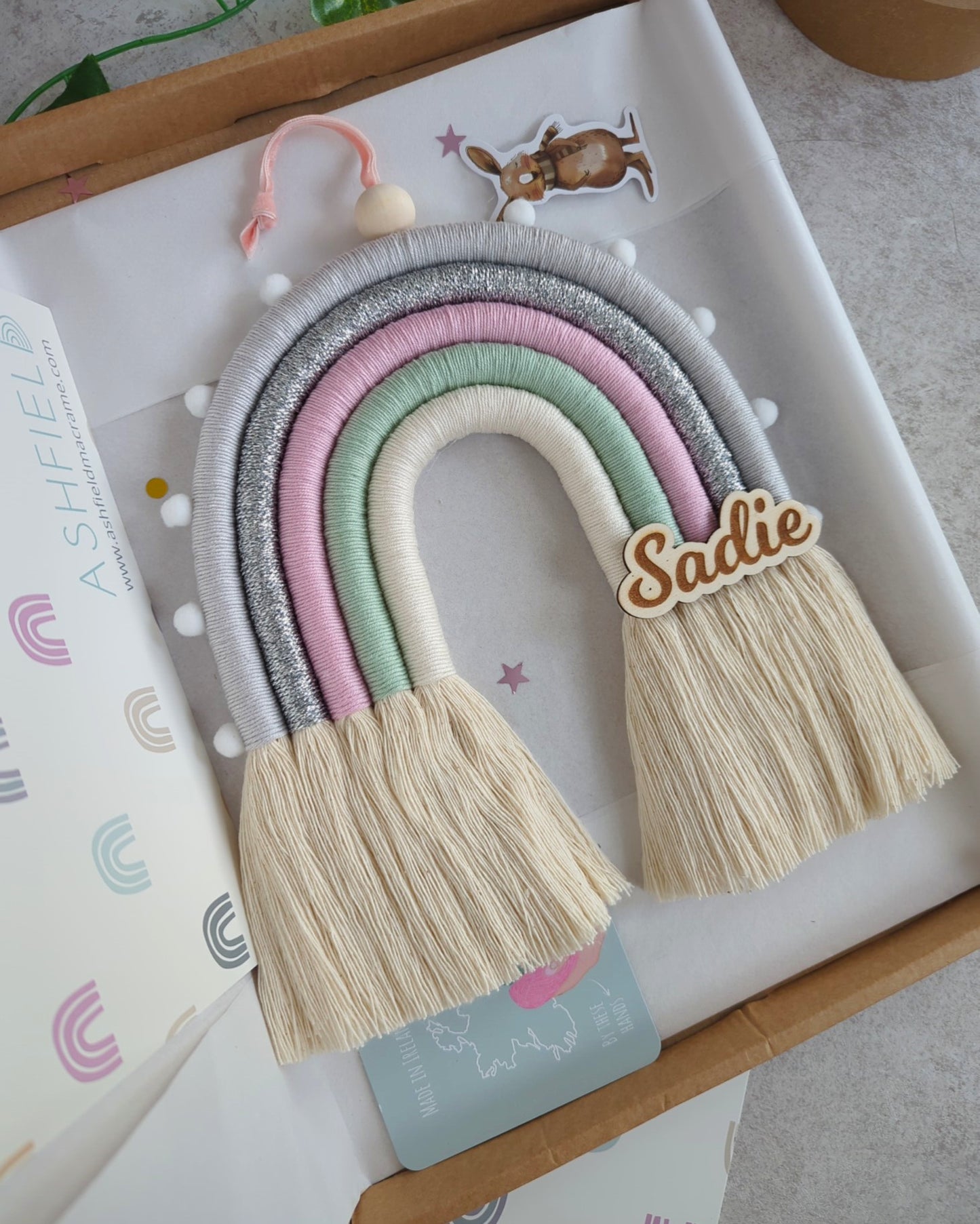'Pink Cloud' Rainbow Wall Hanging