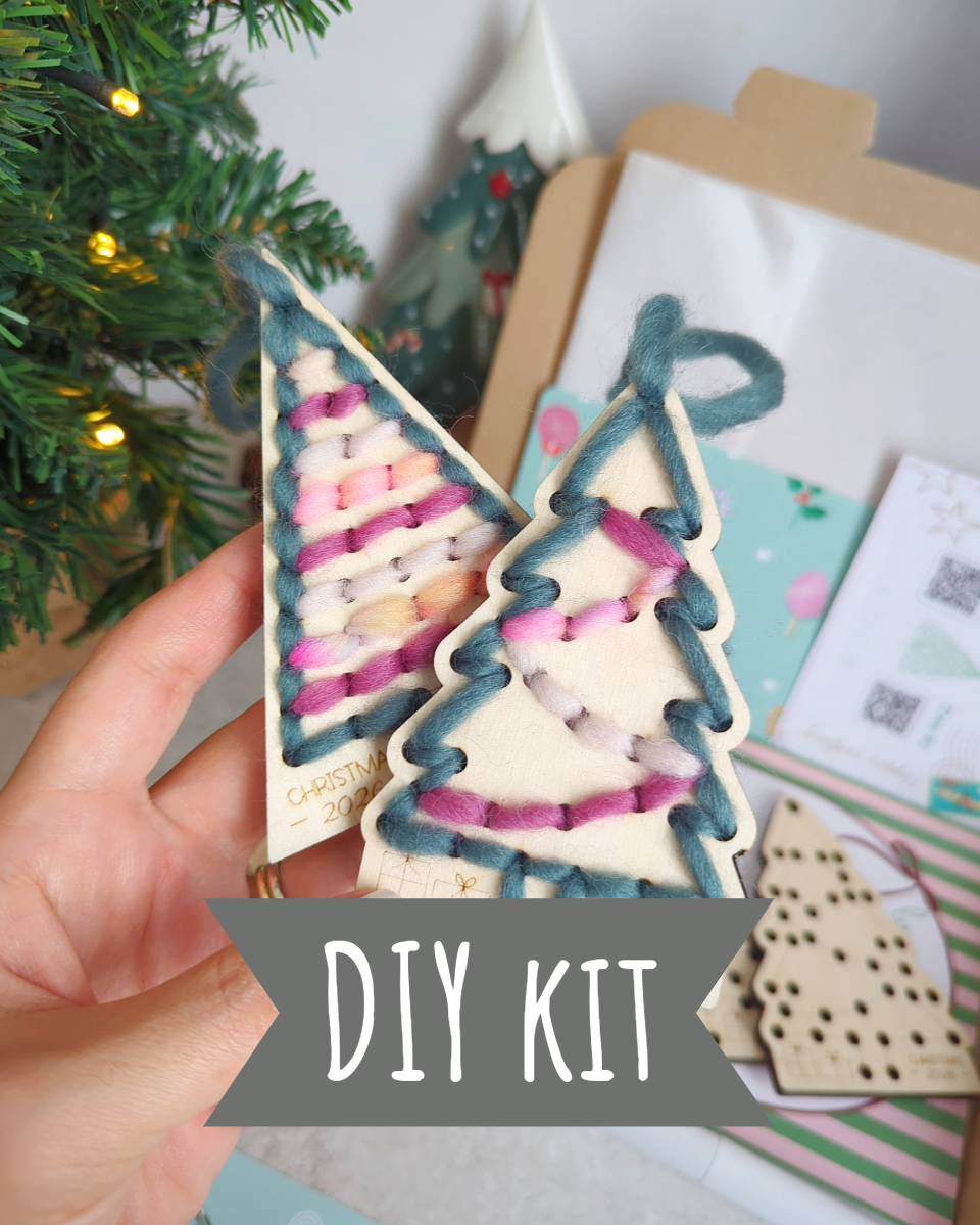 DIY KIT - Stitch your Christmas Tree Decoration - Set of 2