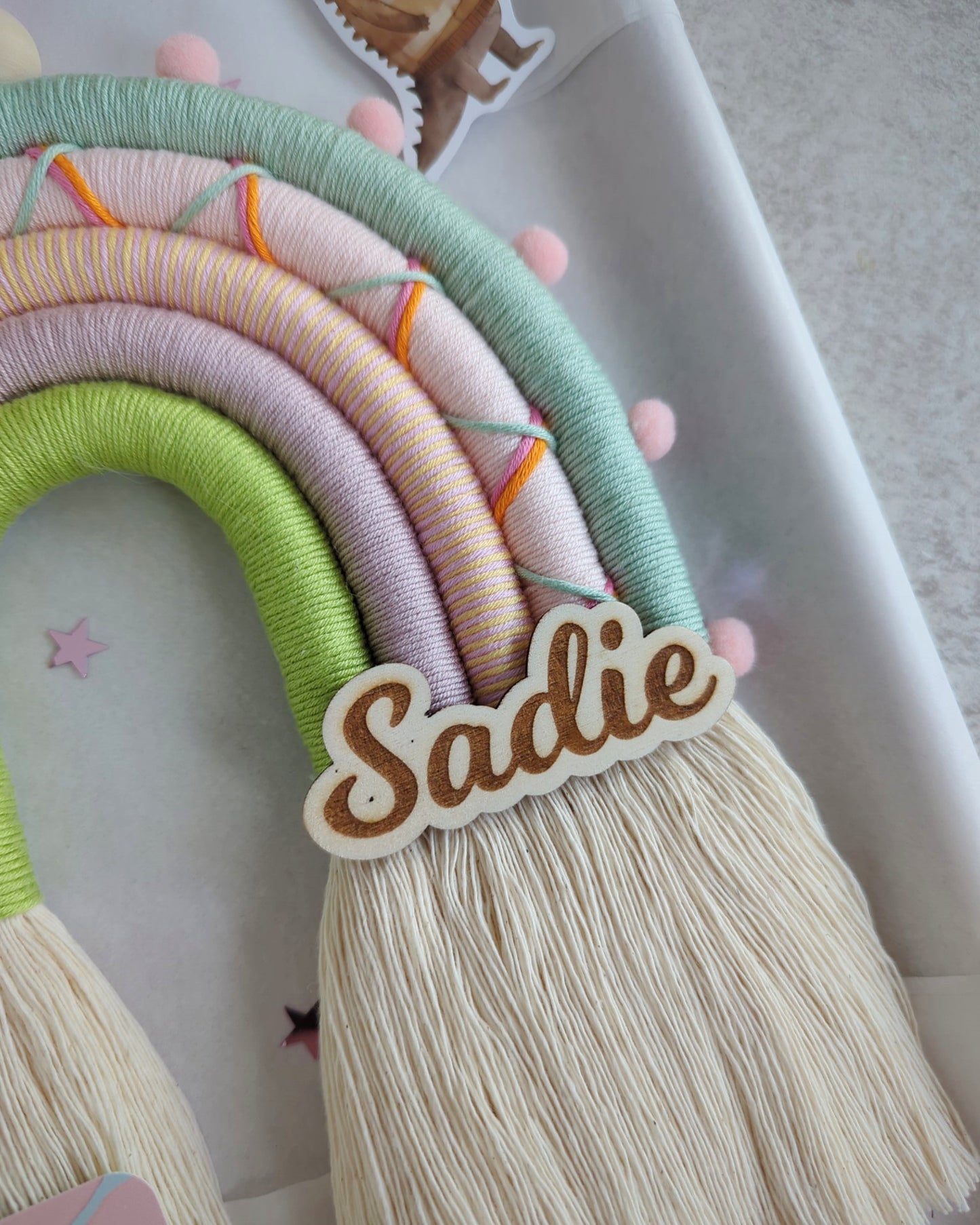 'Confetti Skies' Rainbow Wall Hanging