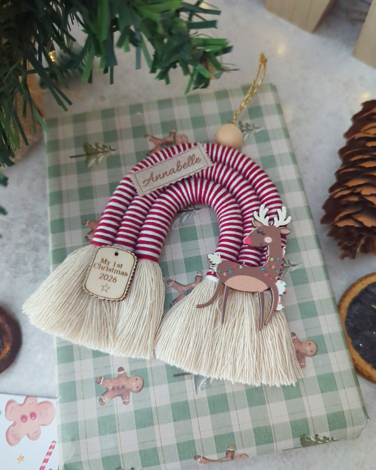 - LARGE RAINBOW ORNAMENT - 🦌 Personalised