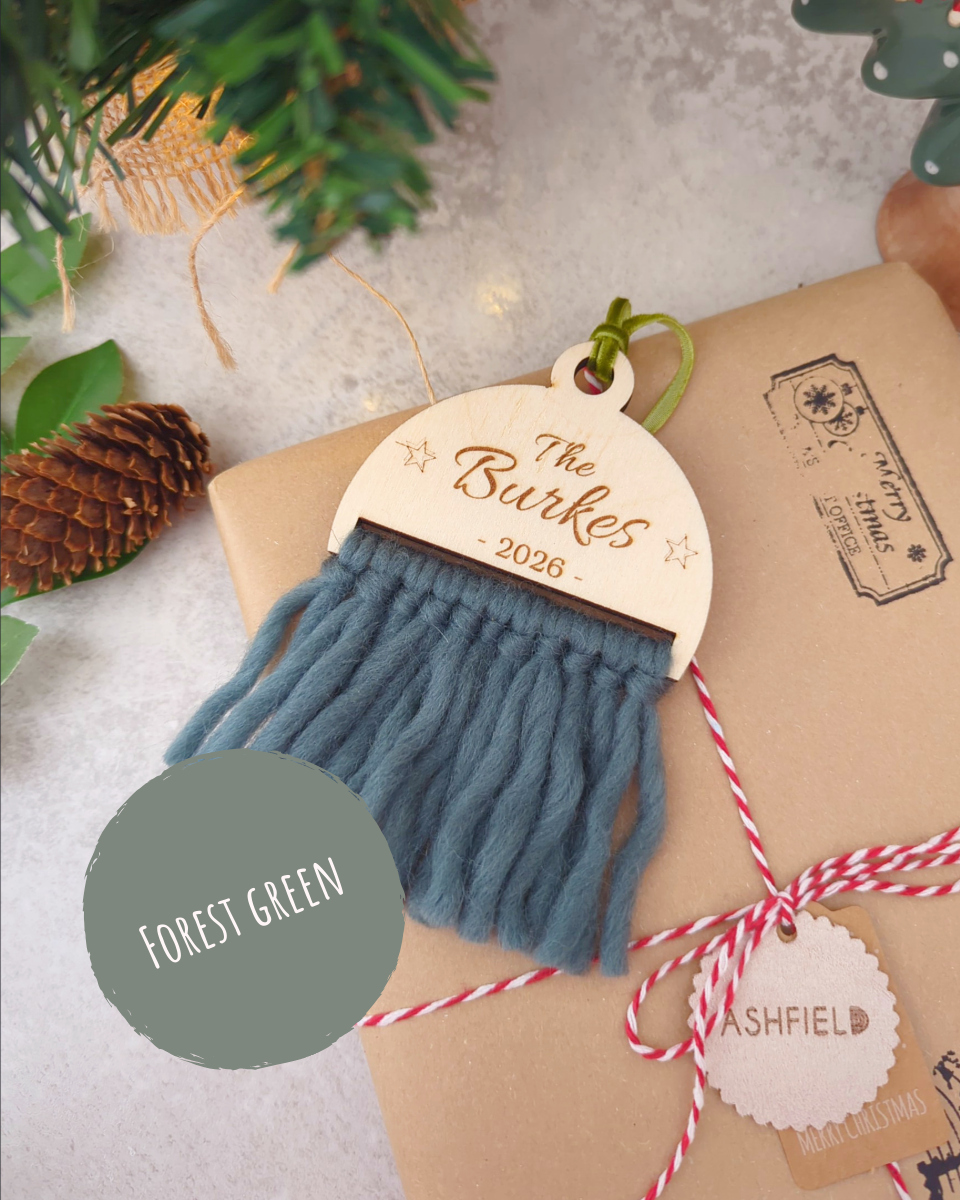 - WOODEN BAUBLE - 🧶Personalised