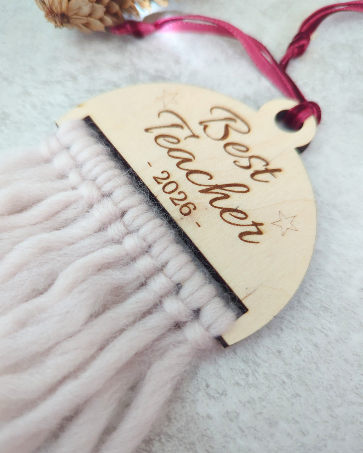 - WOODEN BAUBLE - 🧶Personalised