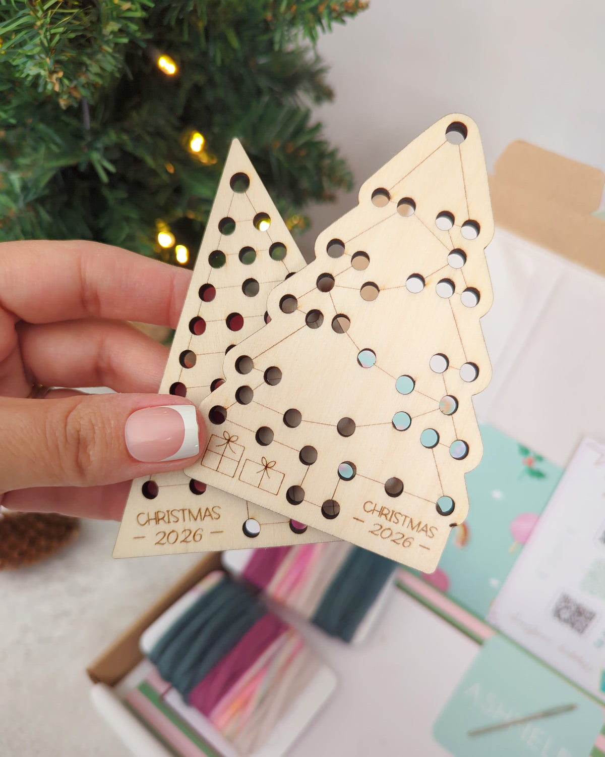 DIY KIT - Stitch your Christmas Tree Decoration - Set of 2