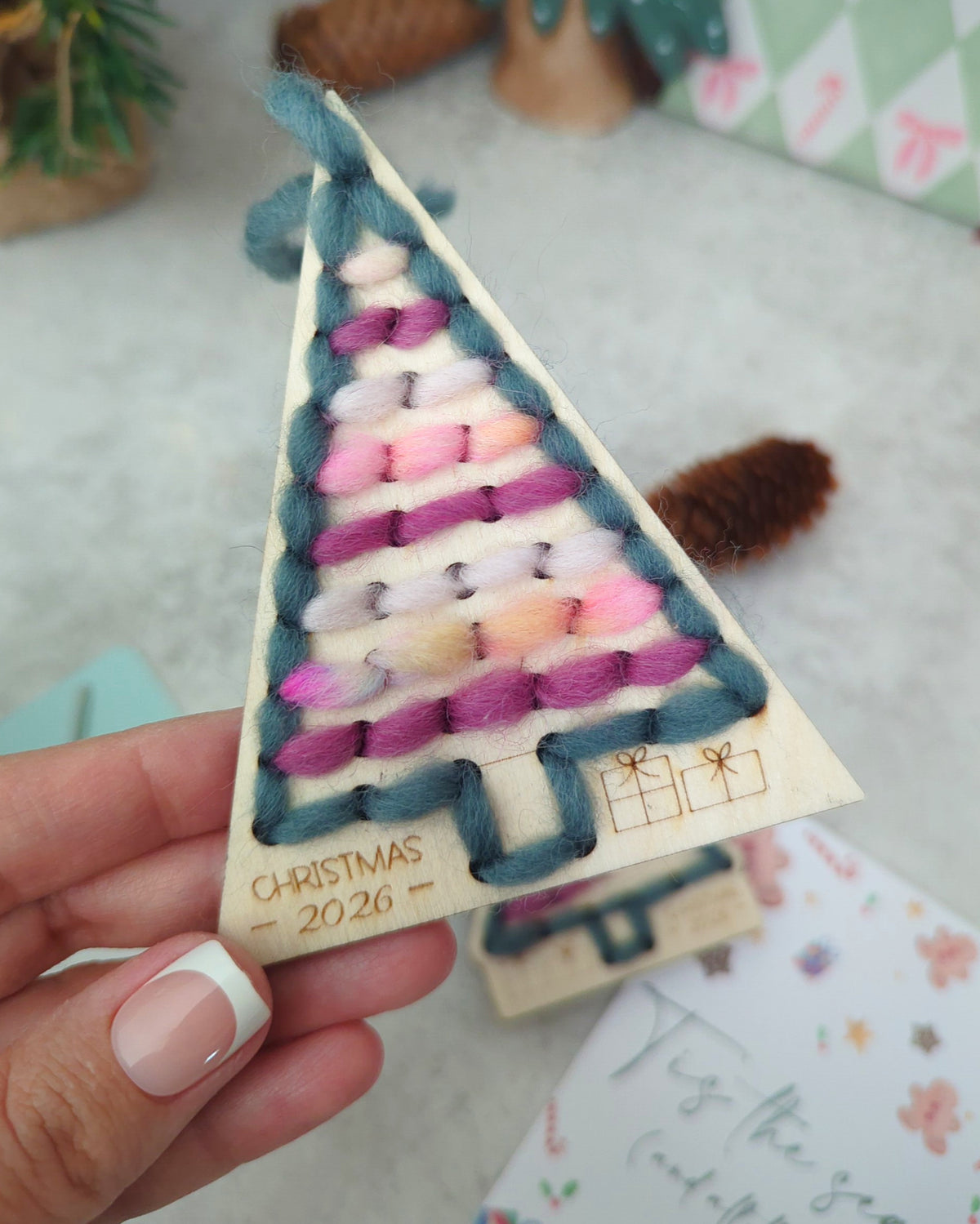 DIY KIT - Stitch your Christmas Tree Decoration - Set of 2