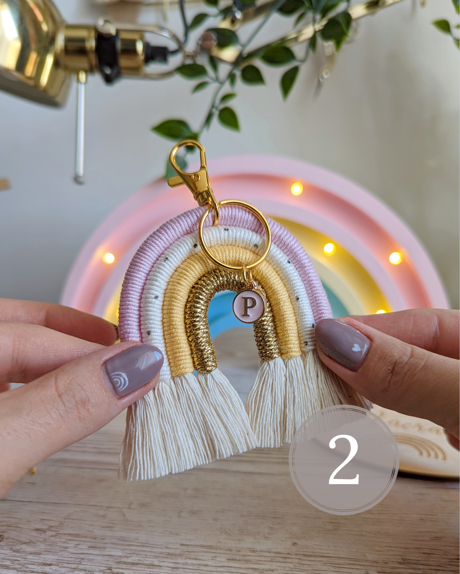 Rainbow bag charm sales